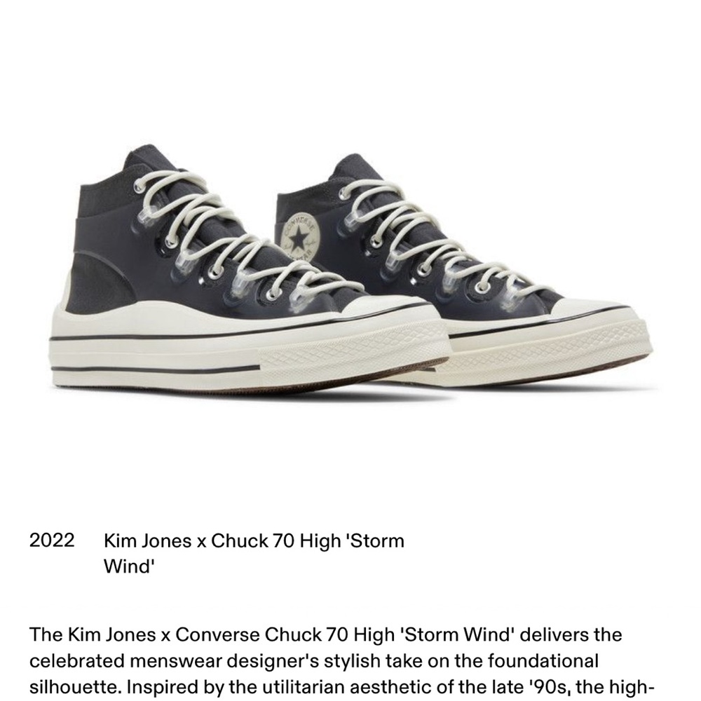Converse Black Kim Jones Edition Chuck 70 Utility Wave Hi Sneakers